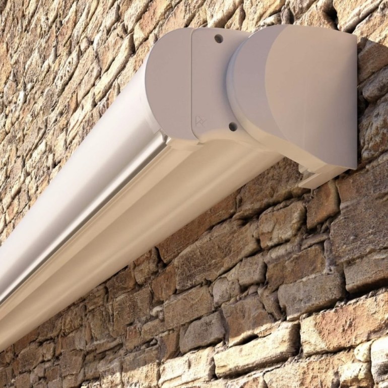 Base Plus Garden Awning in a white cassette