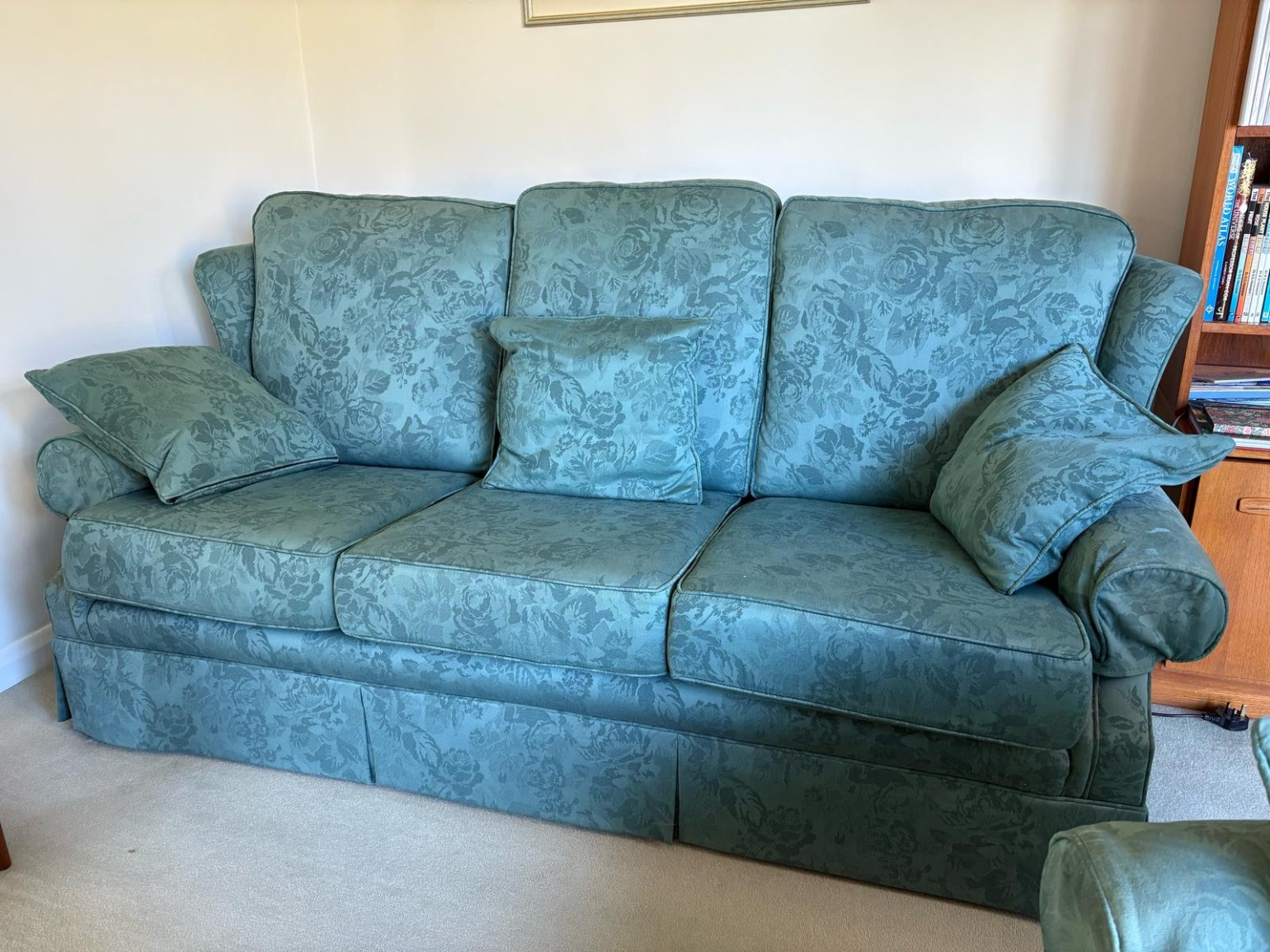 Removing the wings and reupholstering in a beautiful textured plain