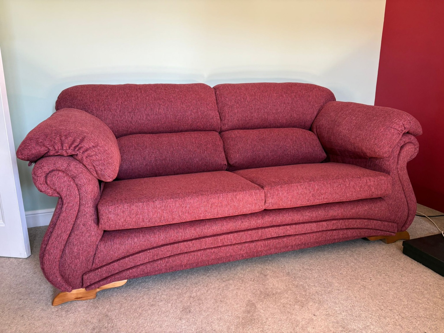 Complete re-upholstery, including changing the wooden fascias to upholstered fascias