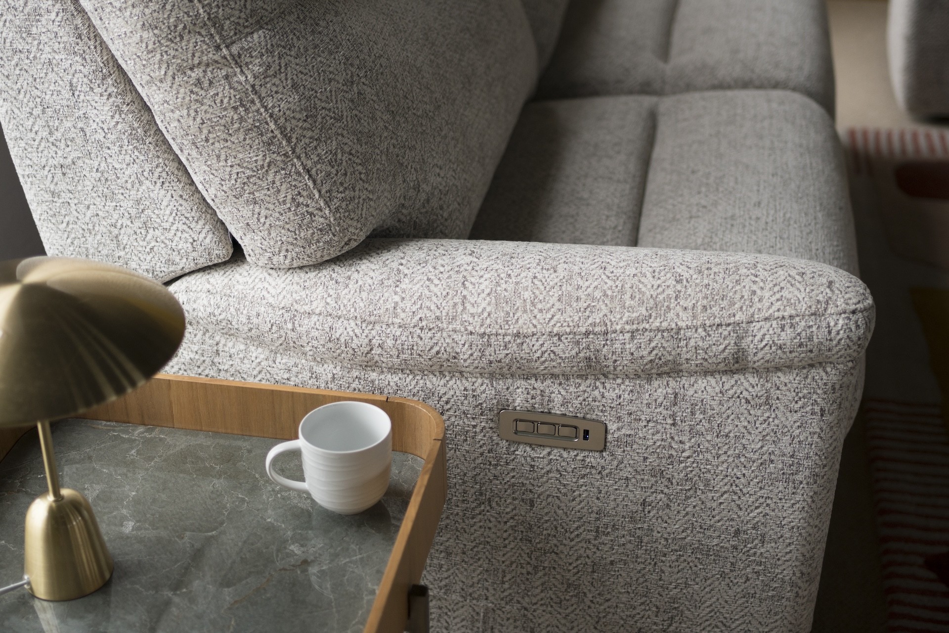 Parker Knoll Hudson Armchair Rise and Recliner Material Things