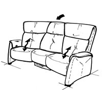 Himolla Chester 4247 3str Trapezoidal Sofa